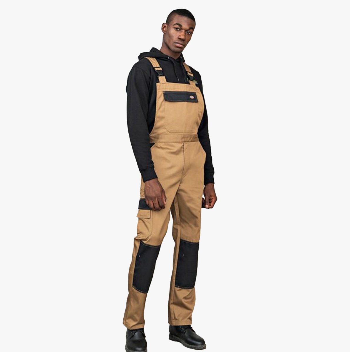 Dickies EVERYDAY Mens Bib & Brace Overall Khaki/Black - Shuperb