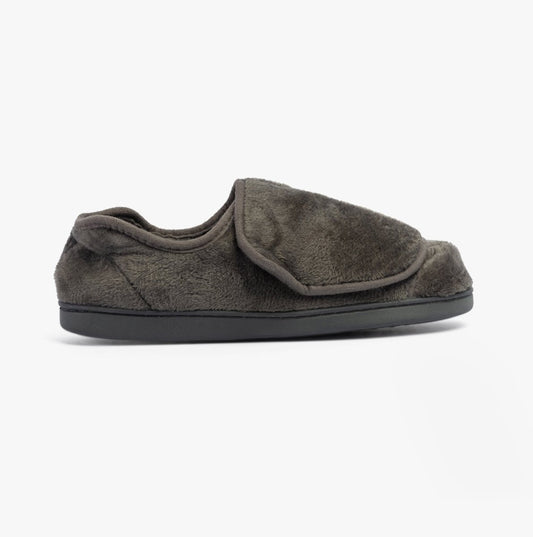 Dr Keller VELVIT Mens Slippers Grey - Shuperb