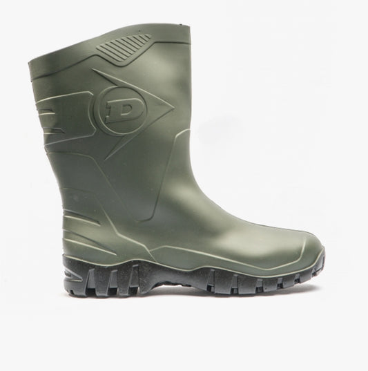 Dunlop DEE Unisex Half Length Wellington Boots Green