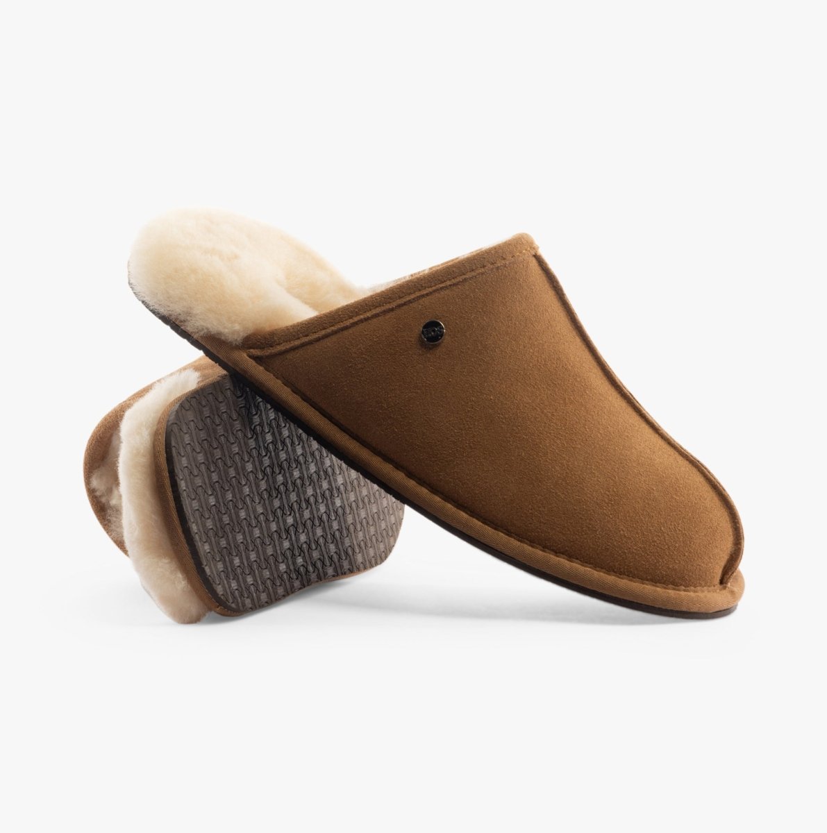 House of Slippers EDWIN Mens Slippers Chestnut - Shuperb