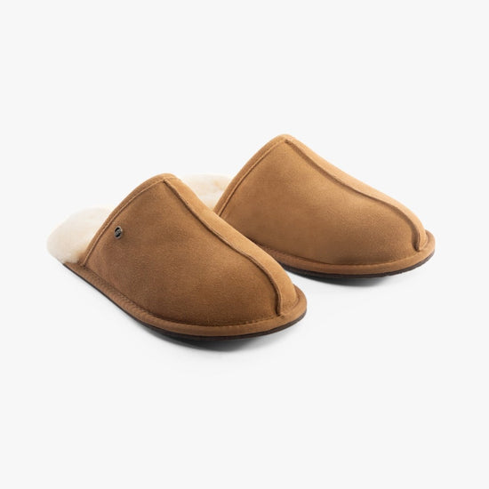 House of Slippers EDWIN Mens Slippers Chestnut - Shuperb