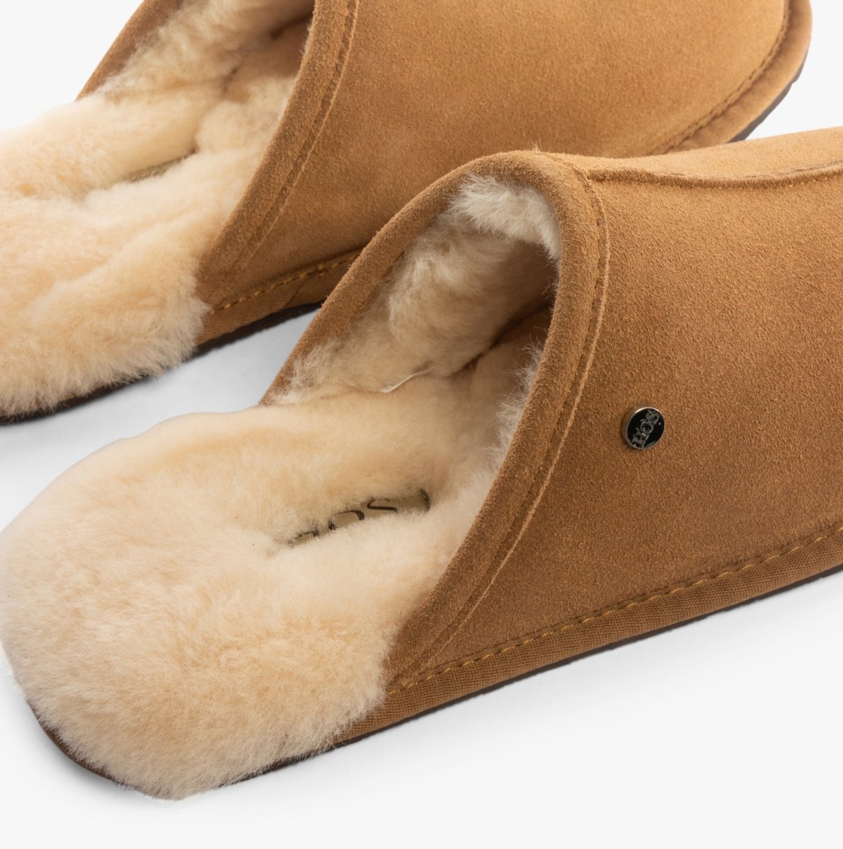 House of Slippers EDWIN Mens Slippers Chestnut - Shuperb