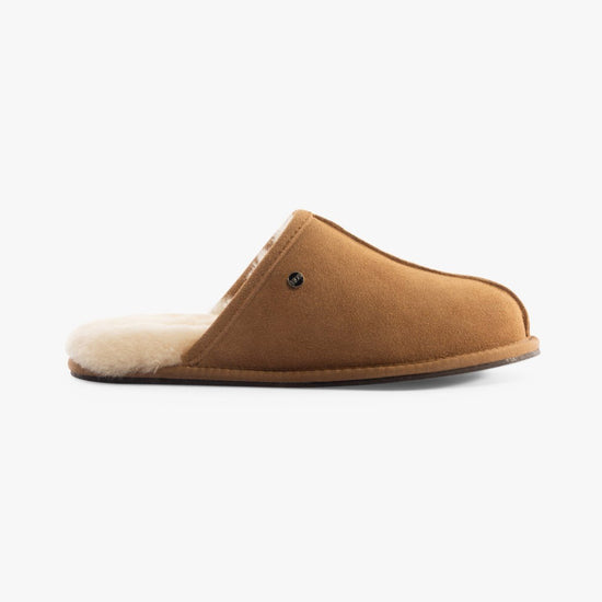 House of Slippers EDWIN Mens Slippers Chestnut - Shuperb