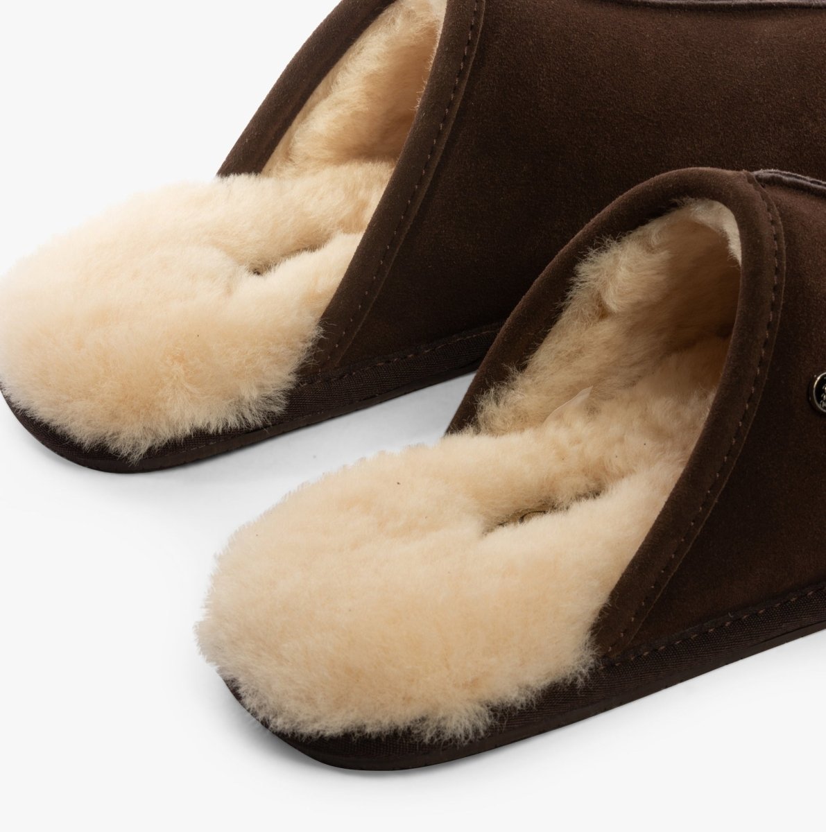 House of Slippers EDWIN Mens Slippers Espresso - Shuperb