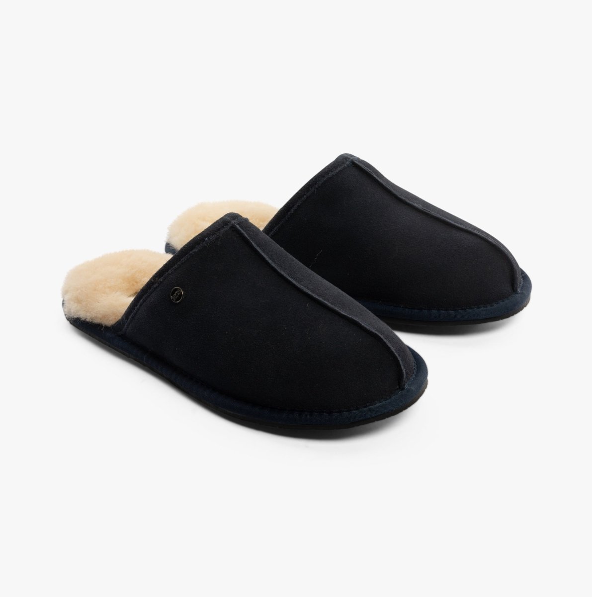 House of Slippers EDWIN Mens Slippers Navy - Shuperb