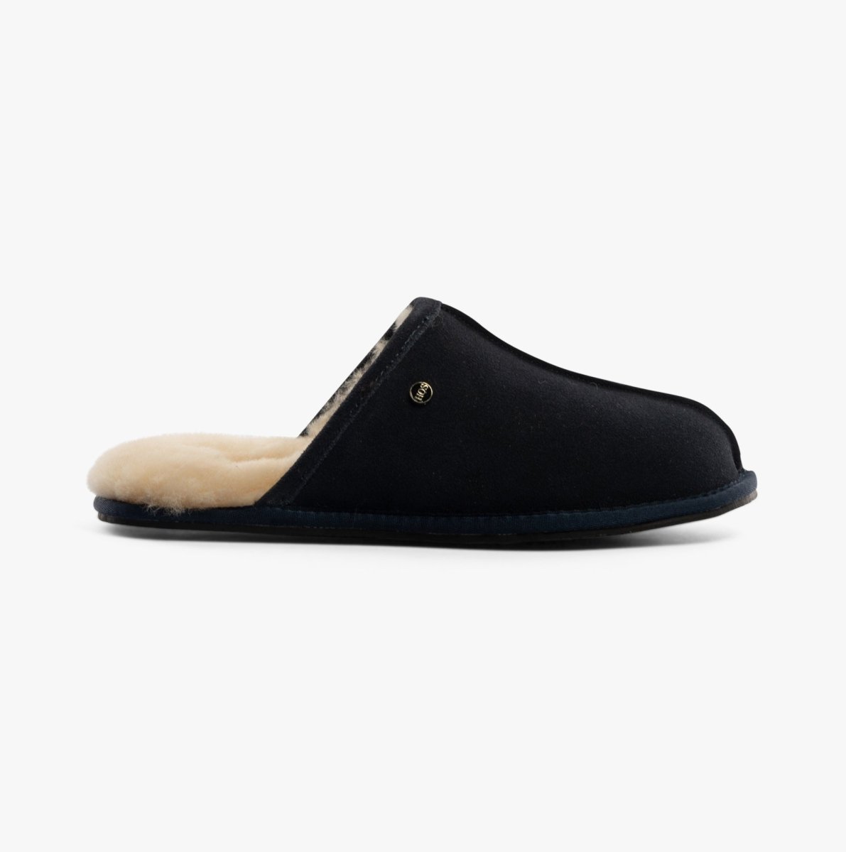 House of Slippers EDWIN Mens Slippers Navy - Shuperb