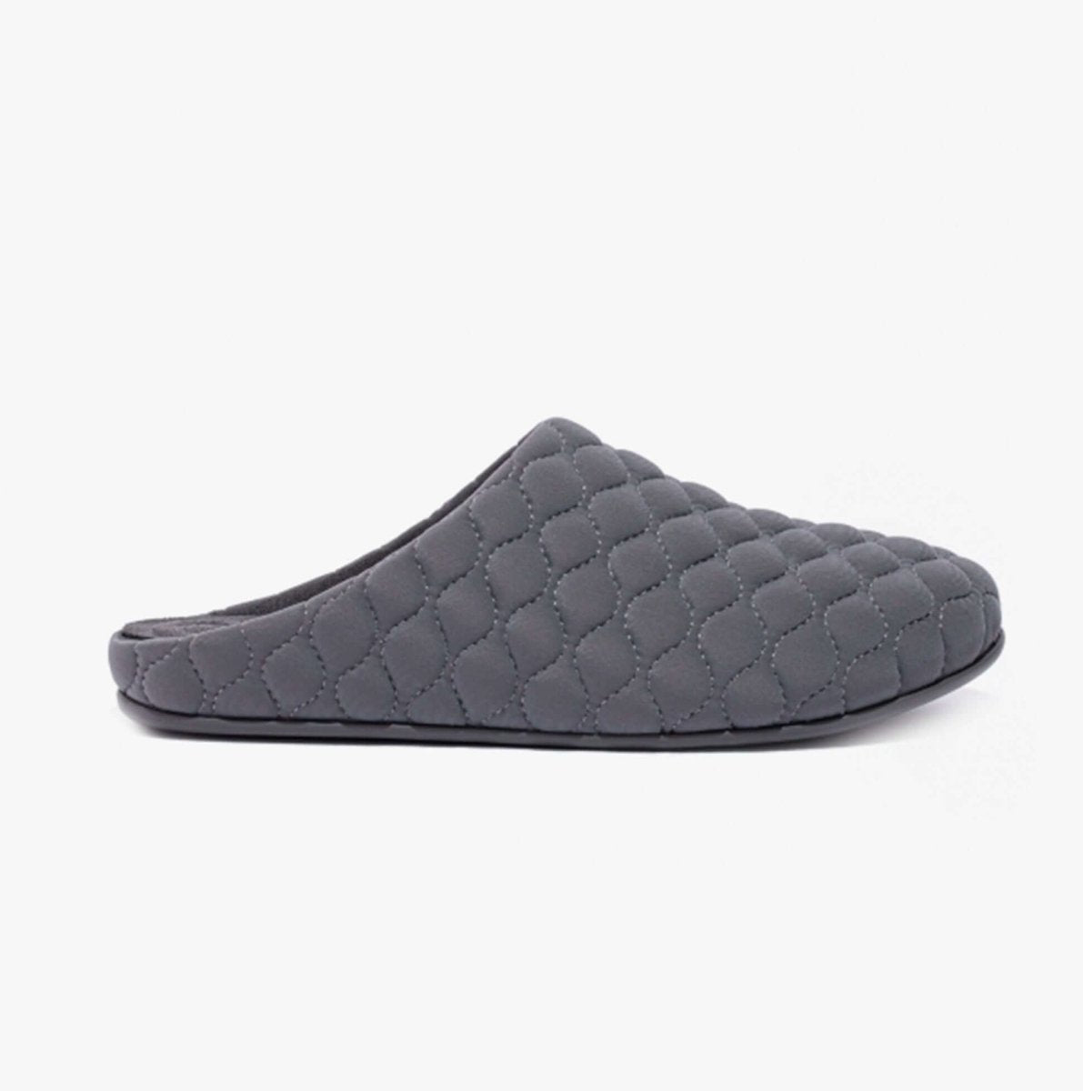 FitFlop SHOVE COSY Mens Mule Slippers Pewter Grey - Shuperb