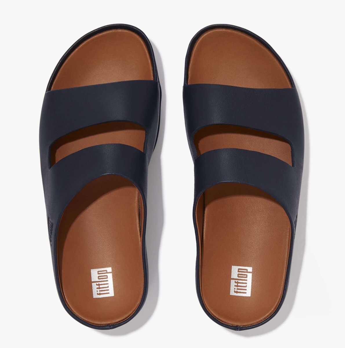 FitFlop SHUV TWO - BAR Womens Slides Midnight Navy - Shuperb