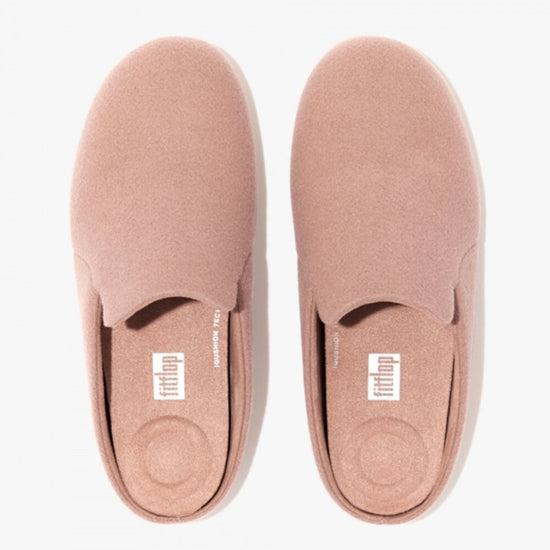 FitFlop CHRISSIE II HAUS FELT Ladies Slippers Rose - Shuperb