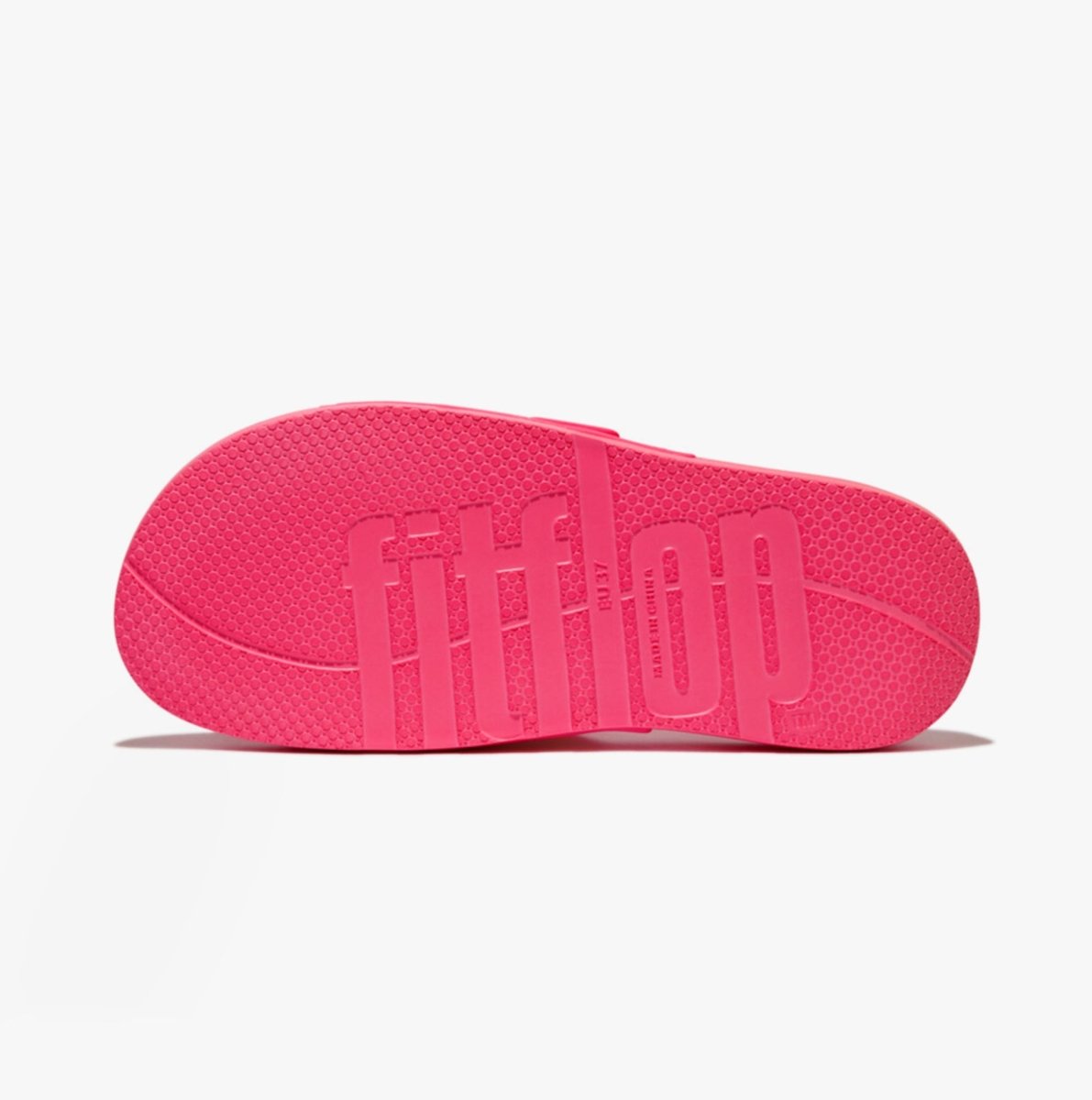 FitFlop iQUSHION TWO - BAR BUCKLE SLIDES Ladies Pop Pink - Shuperb