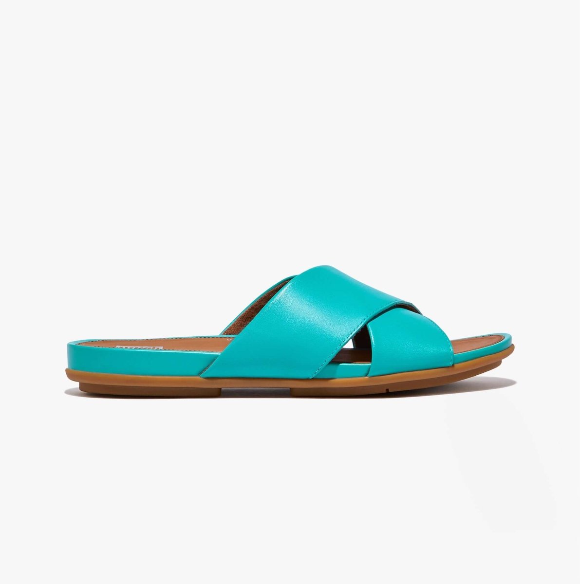 FitFlop GRACIE CROSS Womens Slides Tahiti Blue - Shuperb