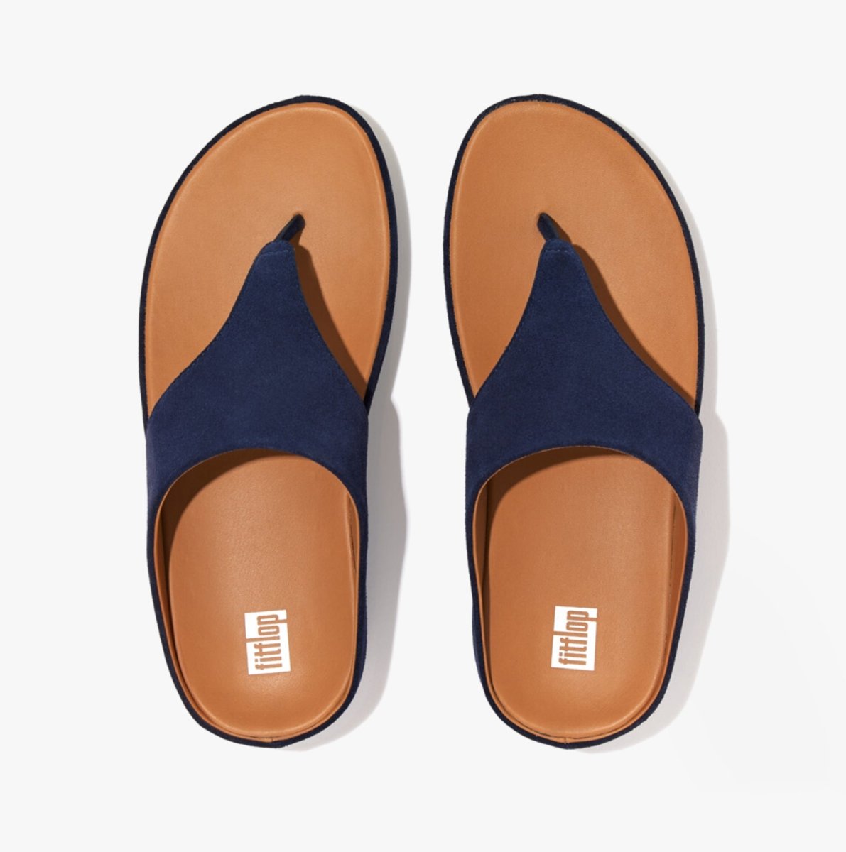 FitFlop SHUV Ladies Suede Toe - Post Sandals Midnight Navy - Shuperb