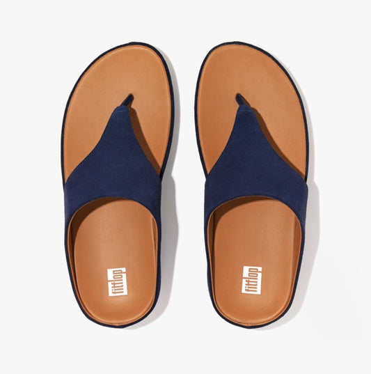 FitFlop SHUV Ladies Suede Toe - Post Sandals Midnight Navy - Shuperb