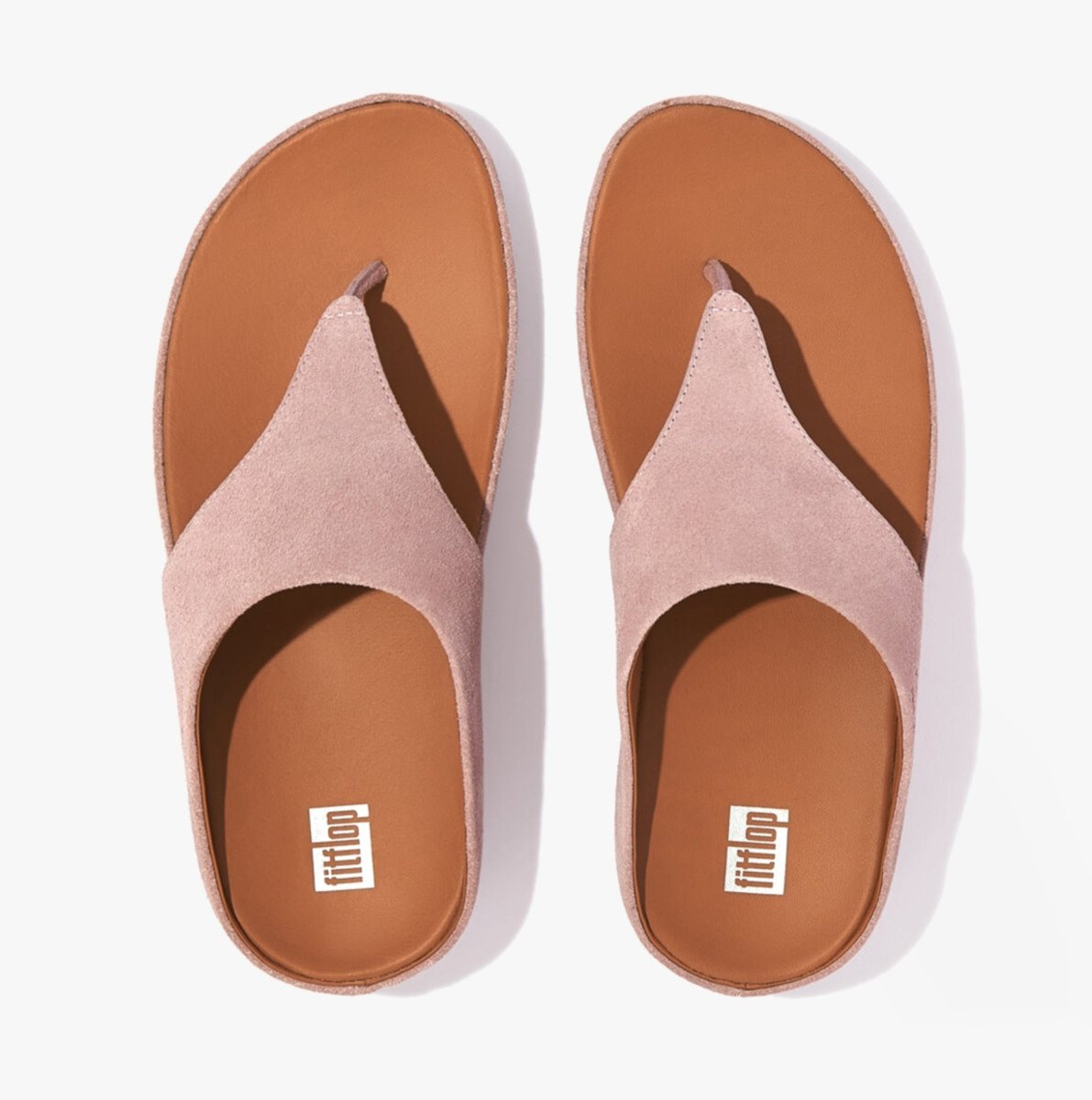 FitFlop SHUV Ladies Suede Toe - Post Sandals Pink Sky - Shuperb