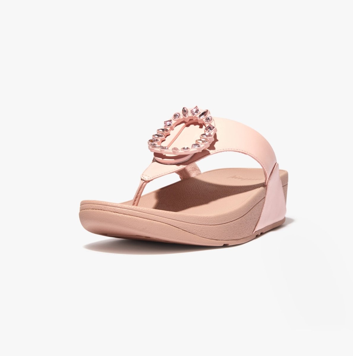 FitFlop LULU CRYSTAL Ladies Toe - Post Sandals Pink Salt - Shuperb