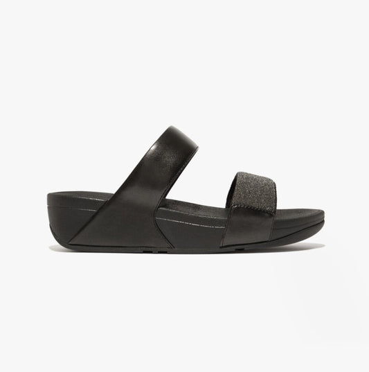 FitFlop LULU OPUL Ladies Sliders All Black - Shuperb