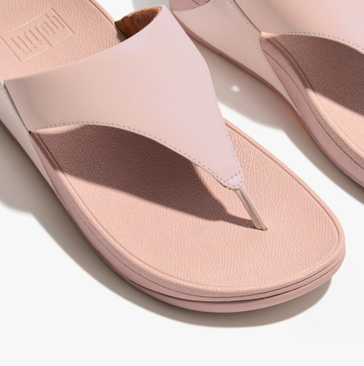 FitFlop LULU Ladies Leather Toe - Post Sandals Pink Salt - Shuperb