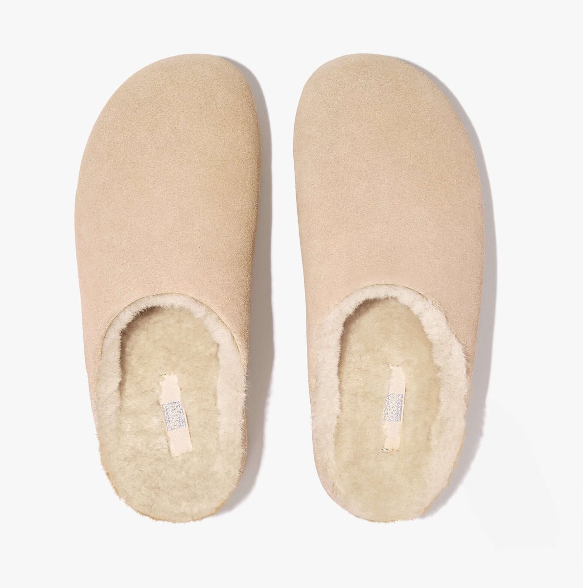 FitFlop SHUV Ladies Lined Suede Clogs Rose Cream - Shuperb