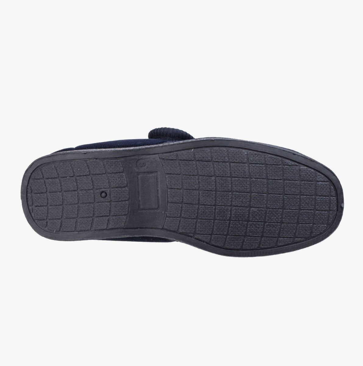 Fleet & Foster SAM Mens Velour Full Slippers Navy - Shuperb