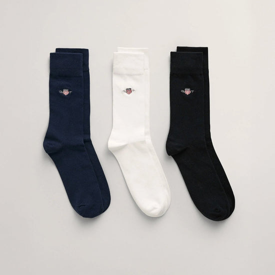 GANT SHIELD SOCKS 3 - Pack Mens Black - Shuperb