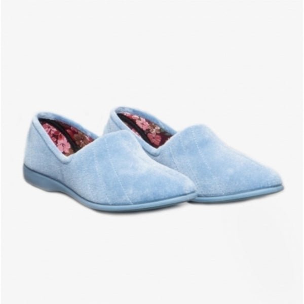 GBS AUDREY Slip On Womens Slippers Light Blue - Shuperb