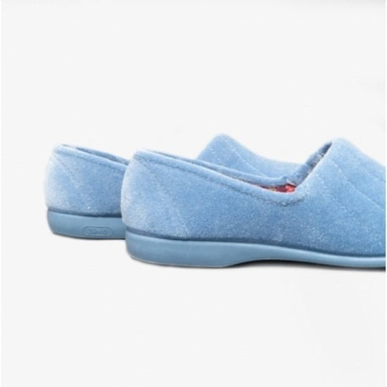 GBS AUDREY Slip On Womens Slippers Light Blue - Shuperb