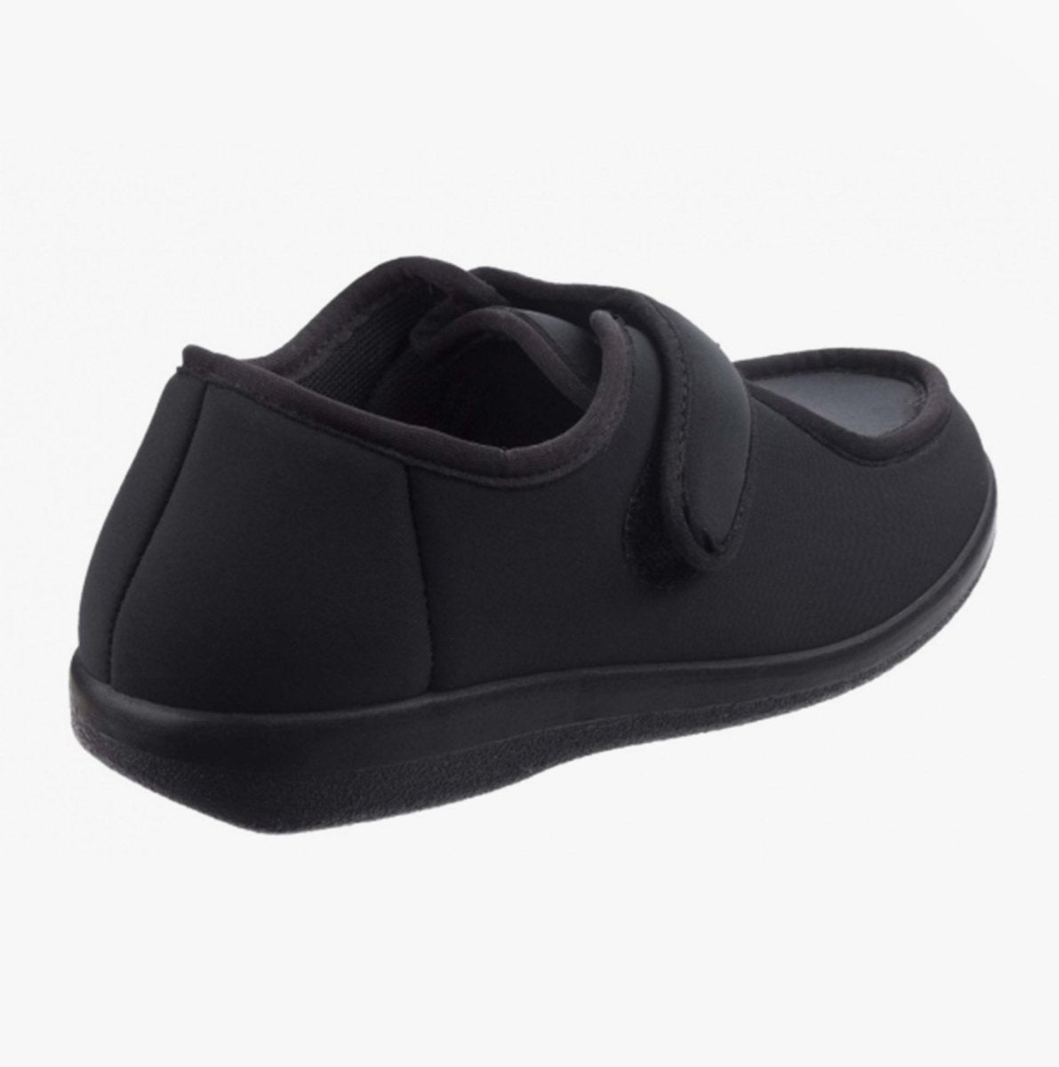 GBS Med NORTHWICK Ladies Extra Wide Slippers Black - Shuperb