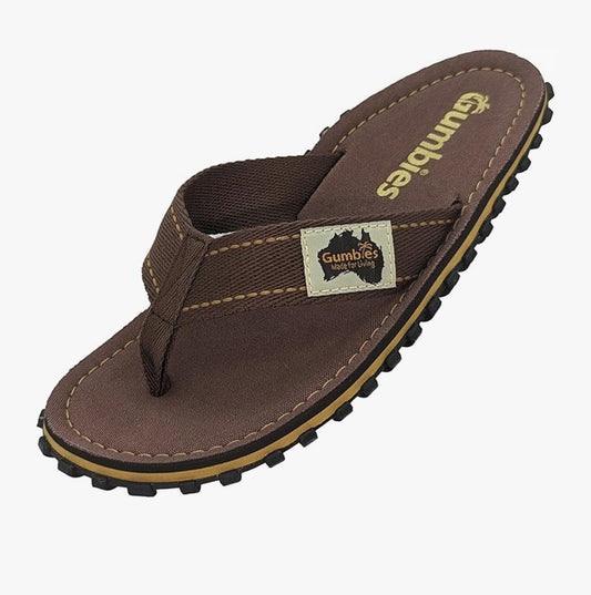 Gumbies ISLANDER Unisex Flip - Flops Classic Brown - Shuperb