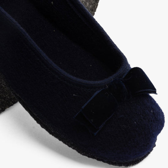 Haflinger FIOCCO Womens Slippers Navy - Shuperb