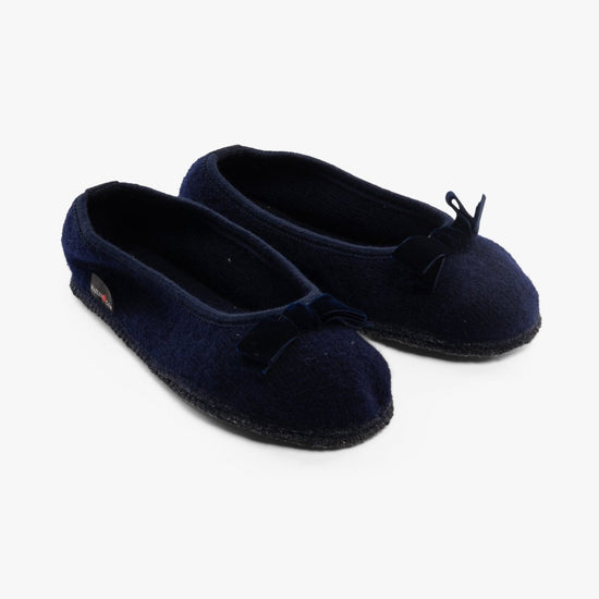 Haflinger FIOCCO Womens Slippers Navy - Shuperb