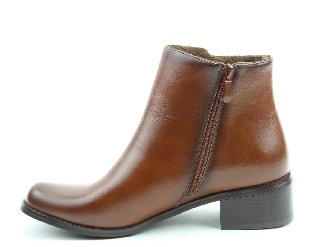 Heavenly Feet LAUREN Womens Ankle Boots Brown - Shuperb