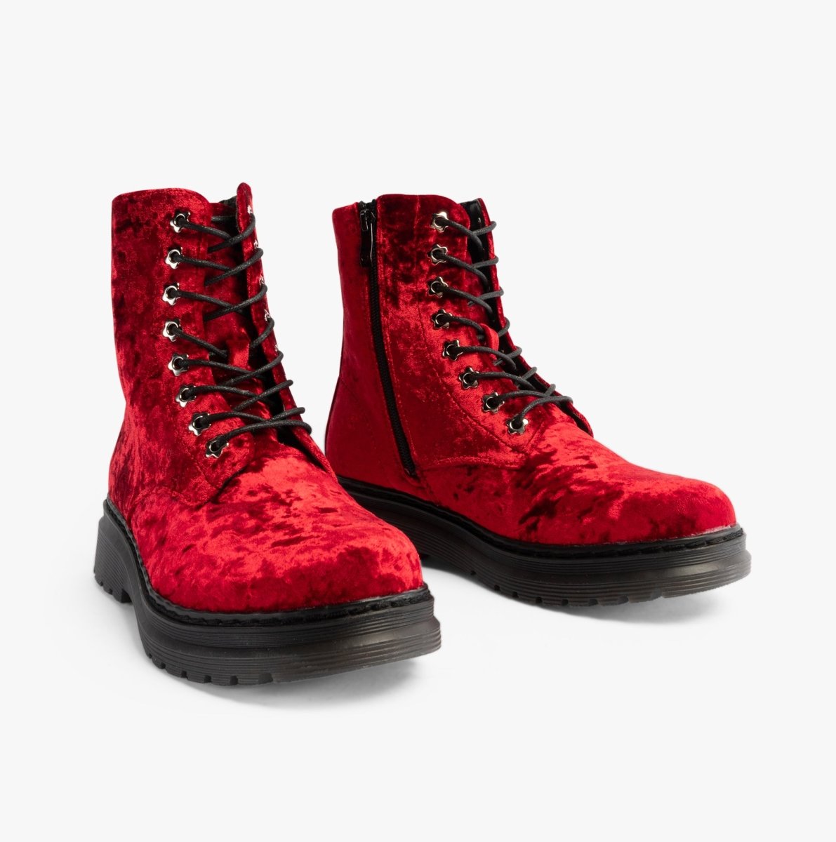 Heavenly Feet EVA Womens Lace Up Boots Scarlett Velour - Shuperb