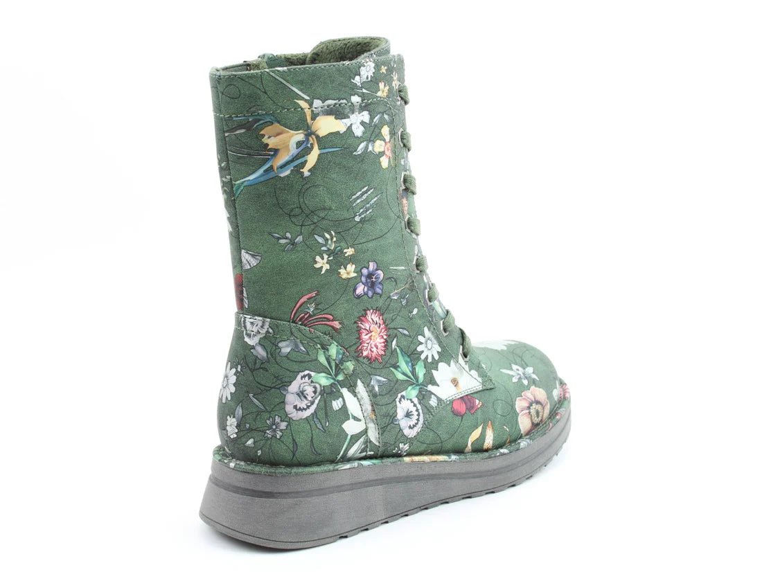 Heavenly Feet MARTINA4 PRINT FANTASY Womens Ankle Boots Forest - Shuperb