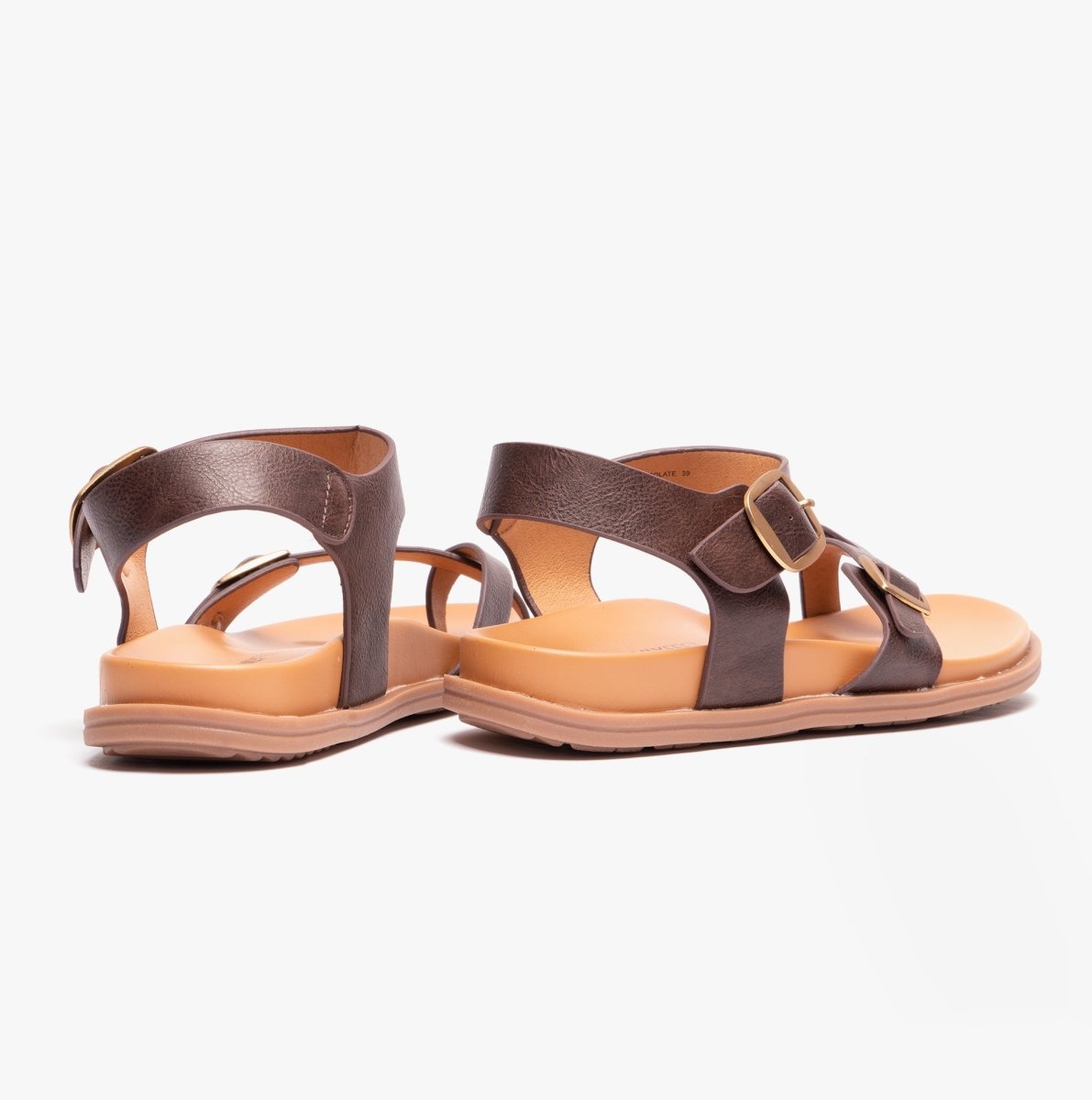 Heavenly Feet PALMA Ladies Crossover Sandals Chocolate - Shuperb