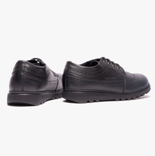 Hush Puppies FELICITY JUNIOR Girls Leather Oxford Shoes Black - Shuperb