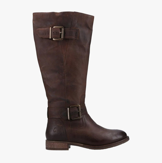 Hush Puppies ESTELLE Ladies Long Boots Brown - Shuperb