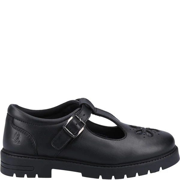 Hush Puppies FIONA Girls Leather School Shoes Black - Shuperb