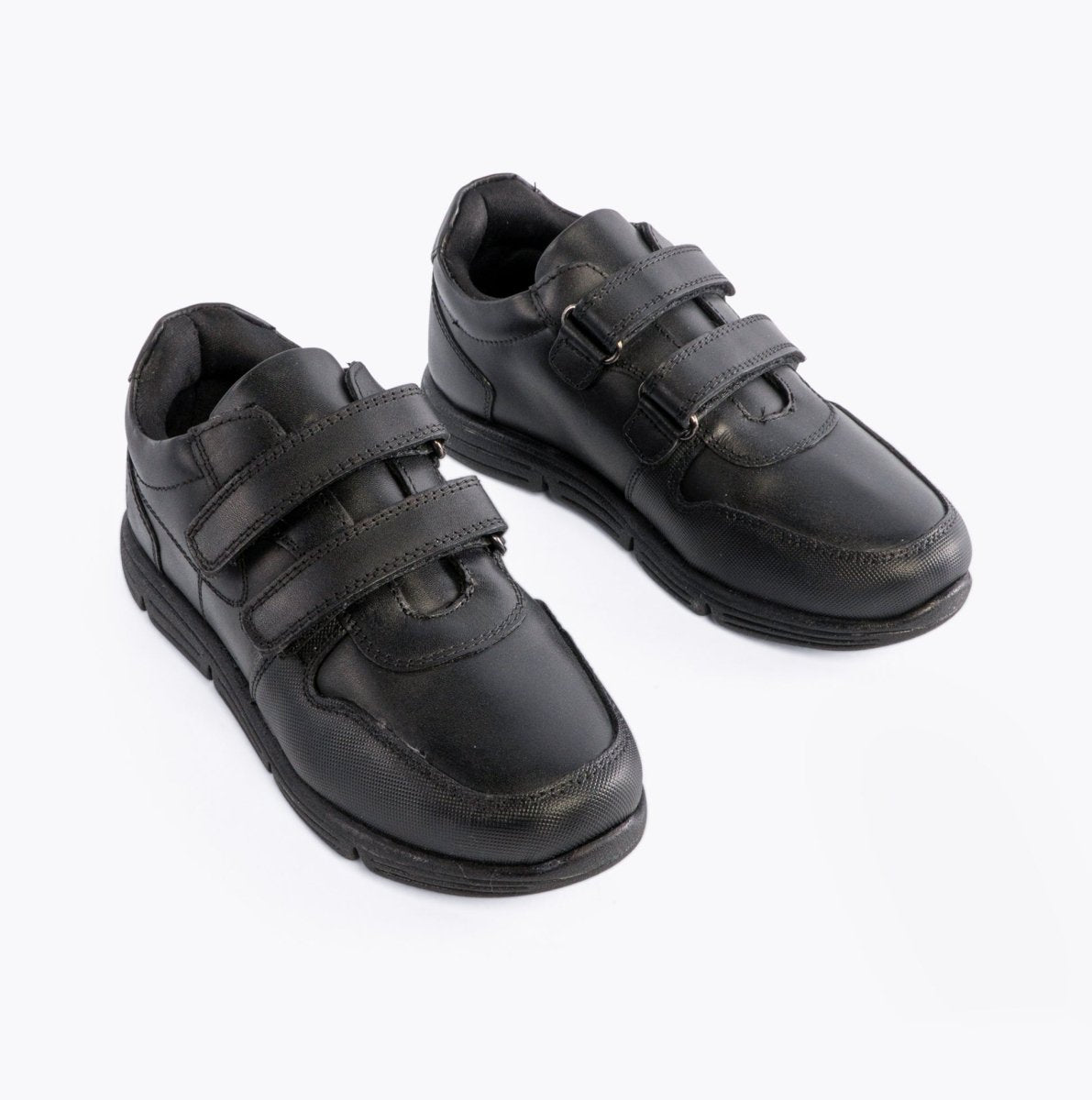 Hush Puppies LUCAS Boys Leather School Shoes Black - Shuperb