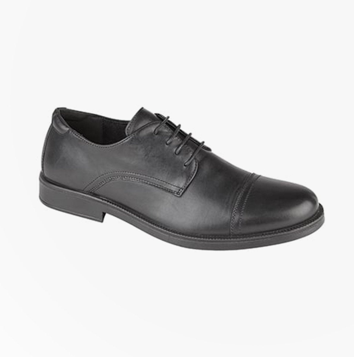 IMAC TRISTAN Mens Leather Capped Derby Brouges Black - Shuperb