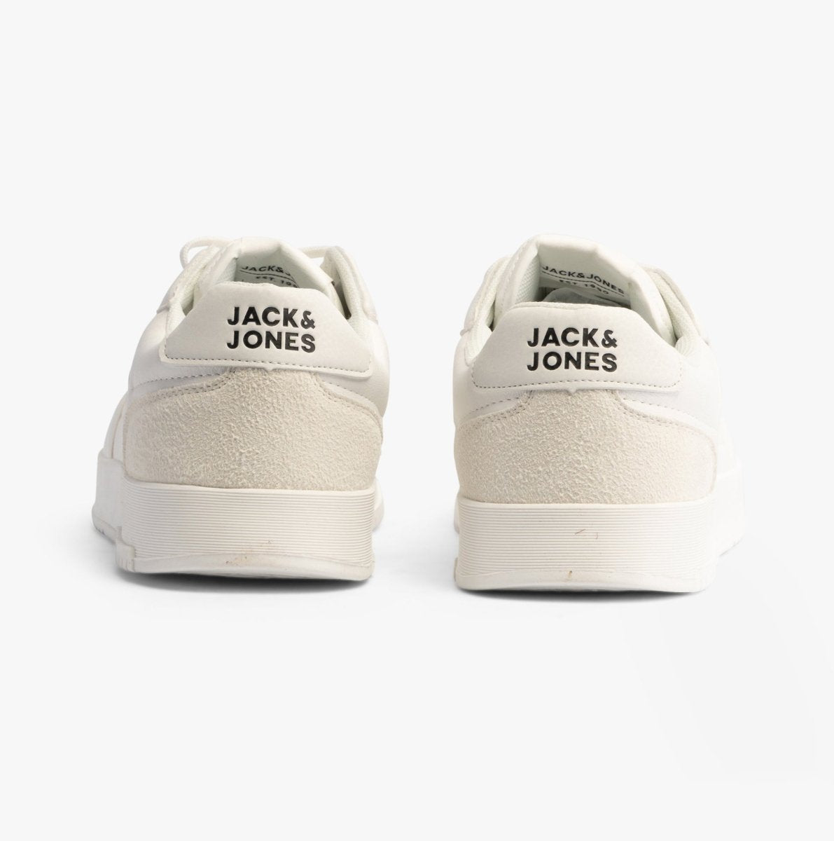 Jack & Jones EALING PU Mens Trainers White/Silver - Shuperb