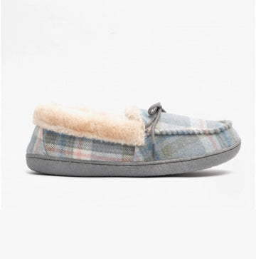 Jo & Joe PEMBROKE Ladies Moccasin Slippers Slate - Shuperb