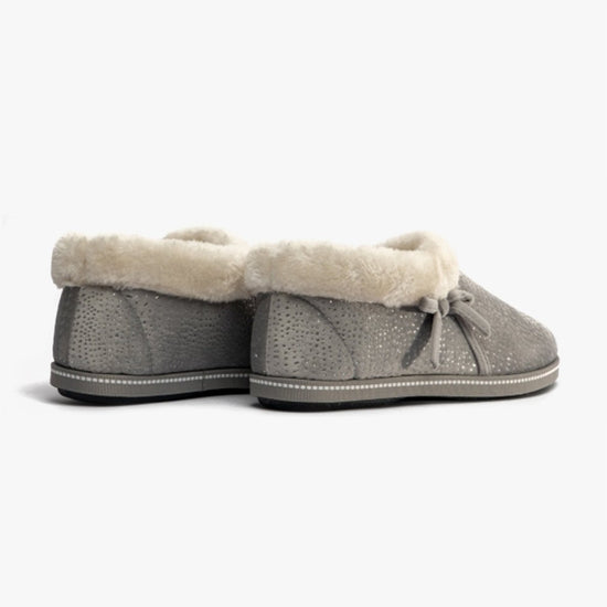 Jo & Joe ROSEMARY Ladies Full Slippers Silver - Shuperb