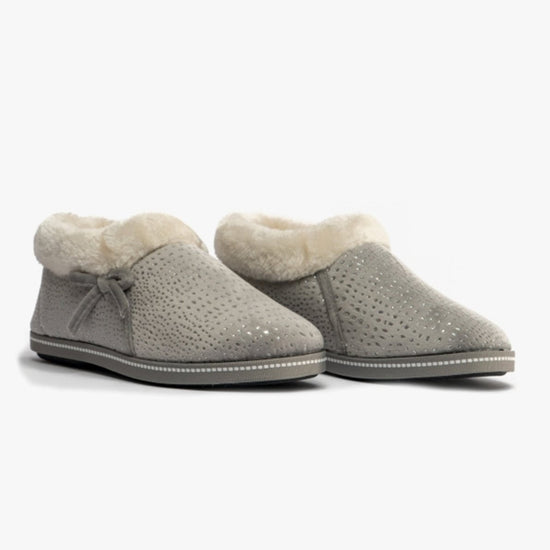 Jo & Joe ROSEMARY Ladies Full Slippers Silver - Shuperb