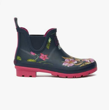 Joules WELLIBOB Womens Boots Navy Floral - Shuperb