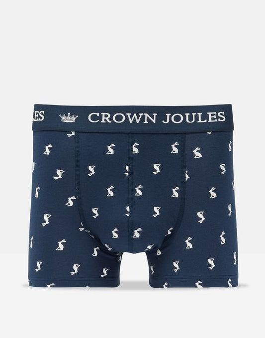 Joules CROWN JOULES Mens 2 Pack Boxers Navy Hare - Shuperb