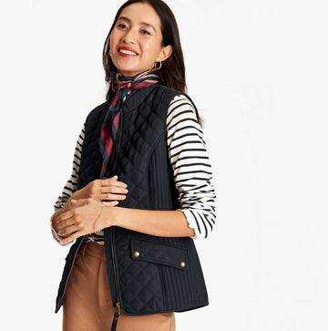 Joules MINX Womens Gilet Dark Navy - Shuperb