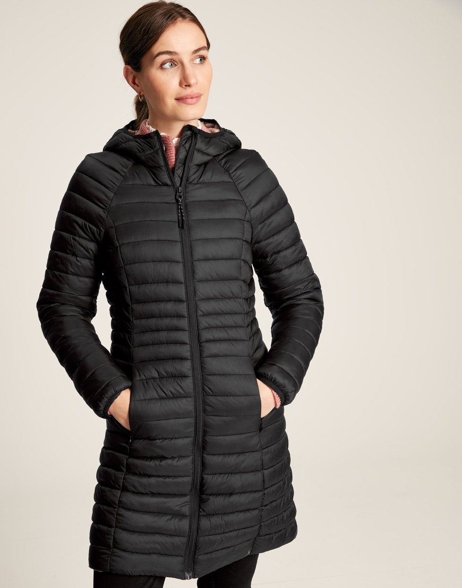 Joules BRAMLEY LONG Womens Jacket Black - Shuperb