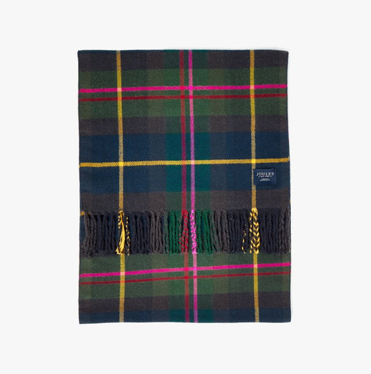 Joules LANGTREE Womens Scarf Navy Check - Shuperb