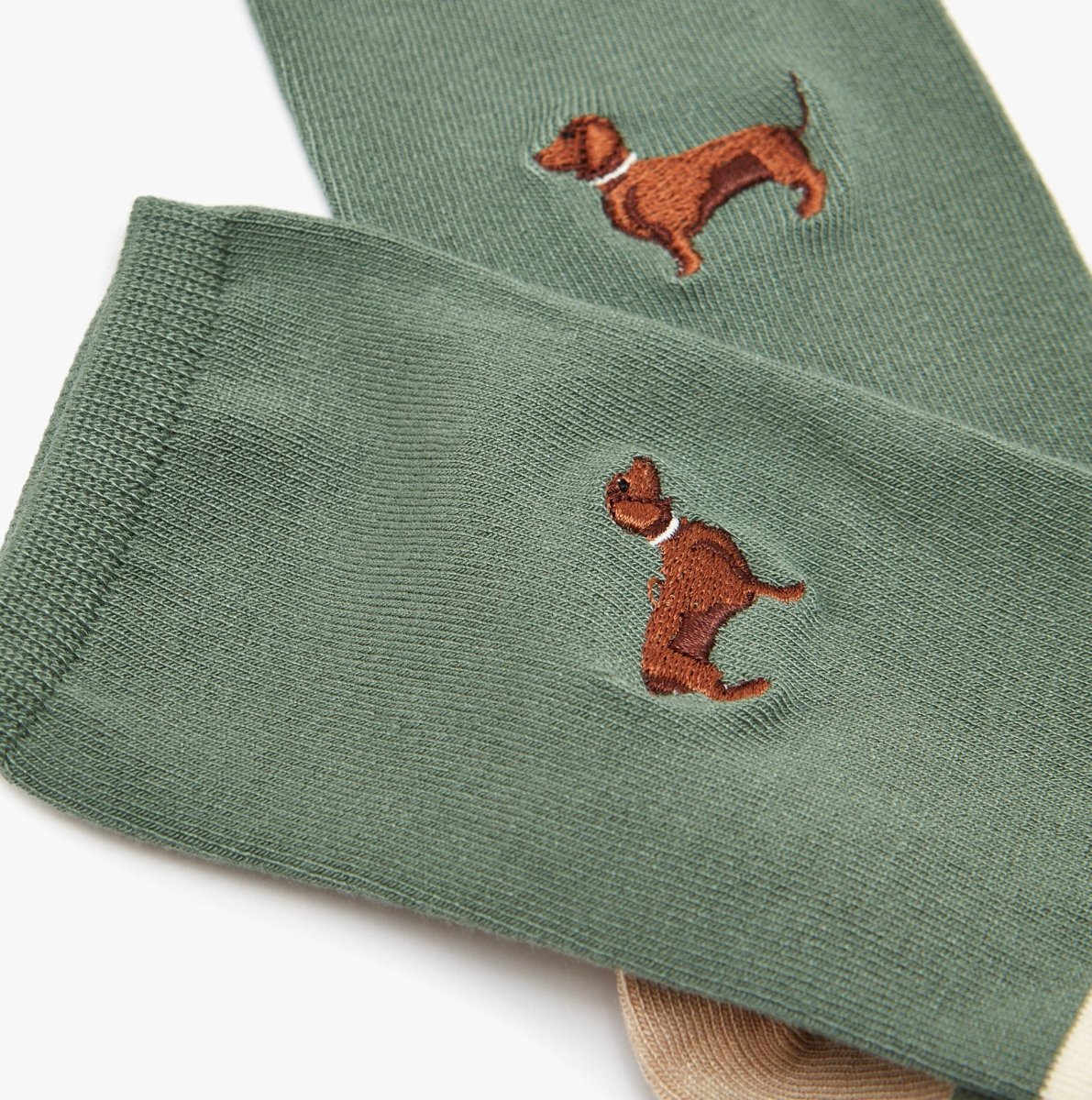 Joules EVERYDAY 2 - Pack Womens Socks Green Dog - Shuperb