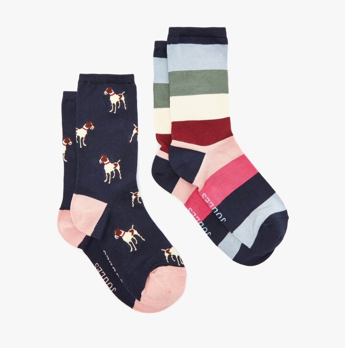 Joules EVERYDAY 2 - Pack Womens Socks Navy Patch - Shuperb